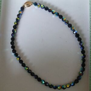 Elegant Swarovski Crystal Black Vintage Beaded Necklace